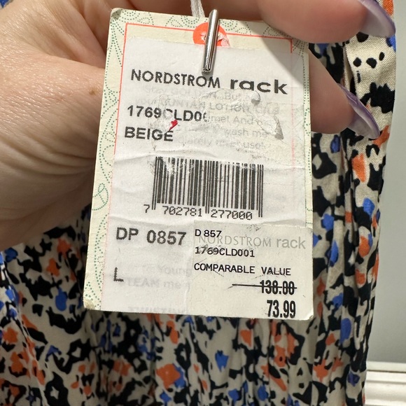 Maaji Floral Maxi Dress - Blue and Orange - Size L - Picture 5 of 8